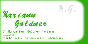 mariann goldner business card
